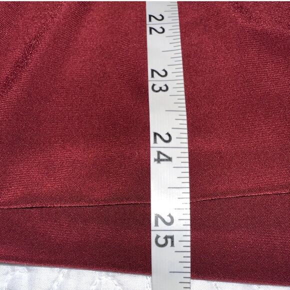 White House Black Market Womens Size XL Maroon Red Wine VNeck Long Sleeve Blouse - Picture 7 of 8